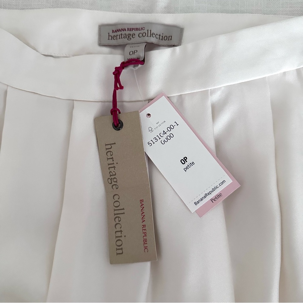 Banana Republic Heritage Collection Silk Skirt Ivory With Grey Ombre - Picture 6 of 11